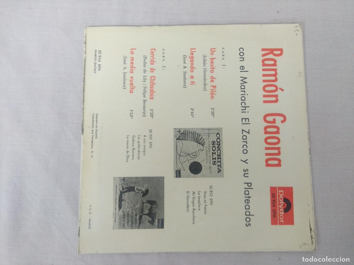 Discos de vinilo: RAMON GAONA/UN BESITO DE PILON/SINGLE. - Foto 3