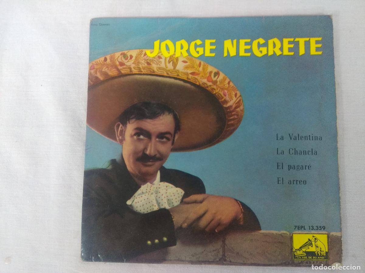 Discos de vinilo: JORGE NEGRETE/LA VALENTINA/SINGLE. - Foto 1