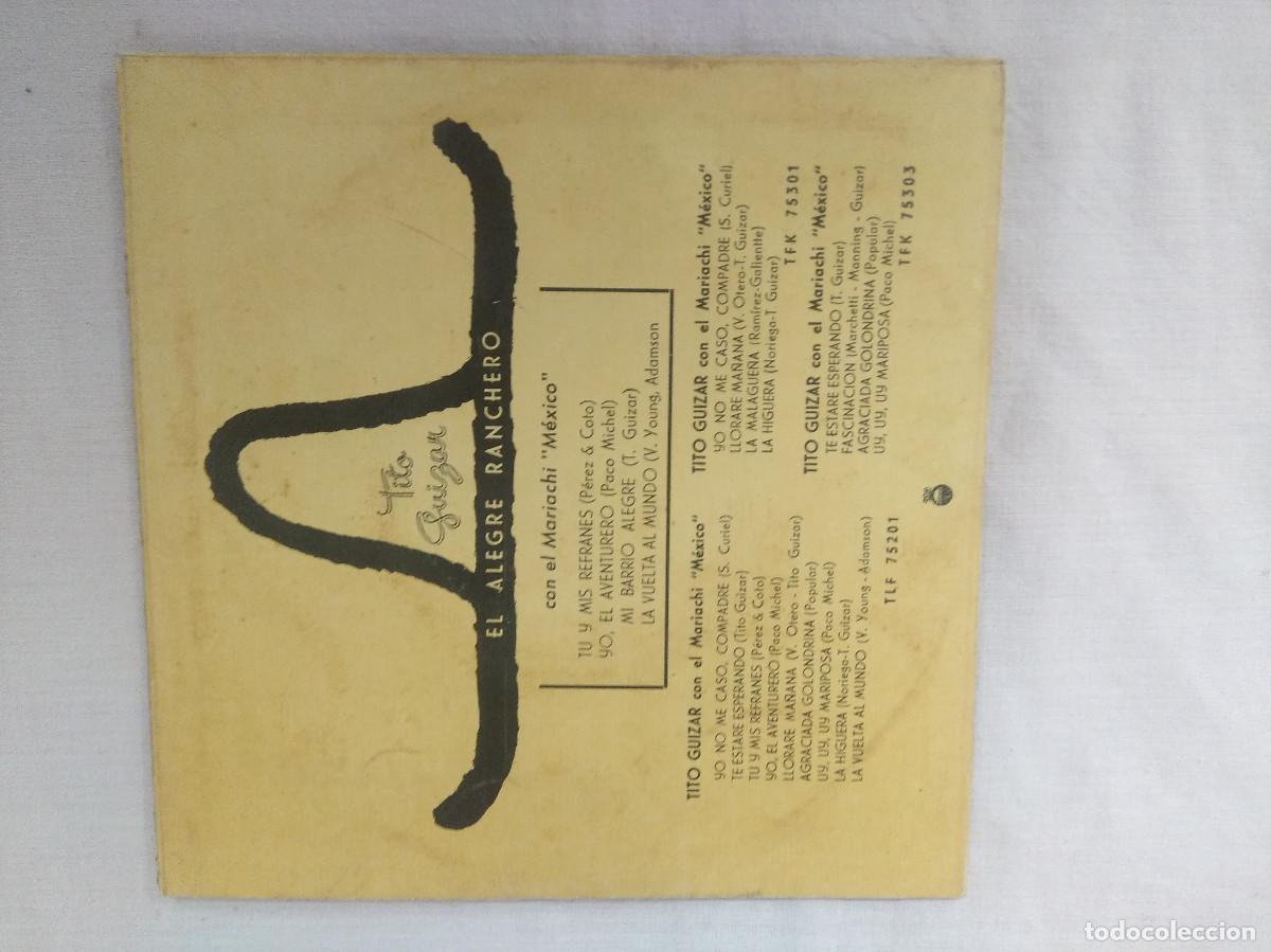 Discos de vinilo: TITO GUIZAR/TU Y MIS REFRANES/SINGLE. - Foto 3