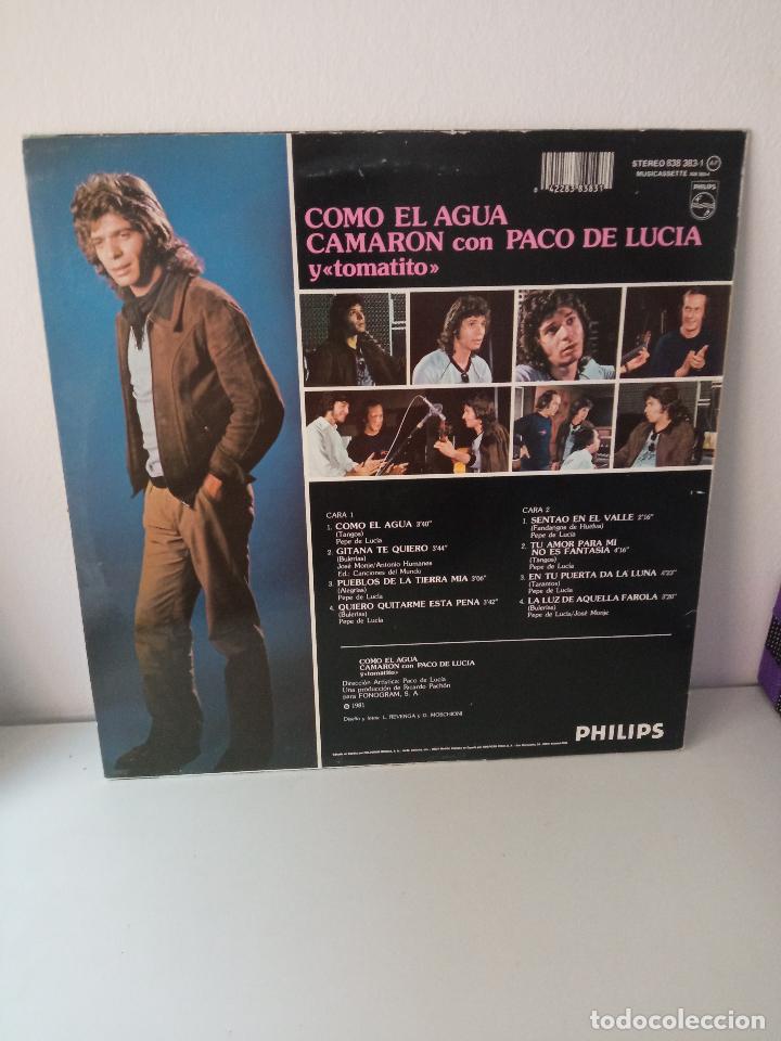 Discos de vinilo: Camaron Con Paco De Lucia Y Tomatito &ndash; Como El Agua - Foto 2