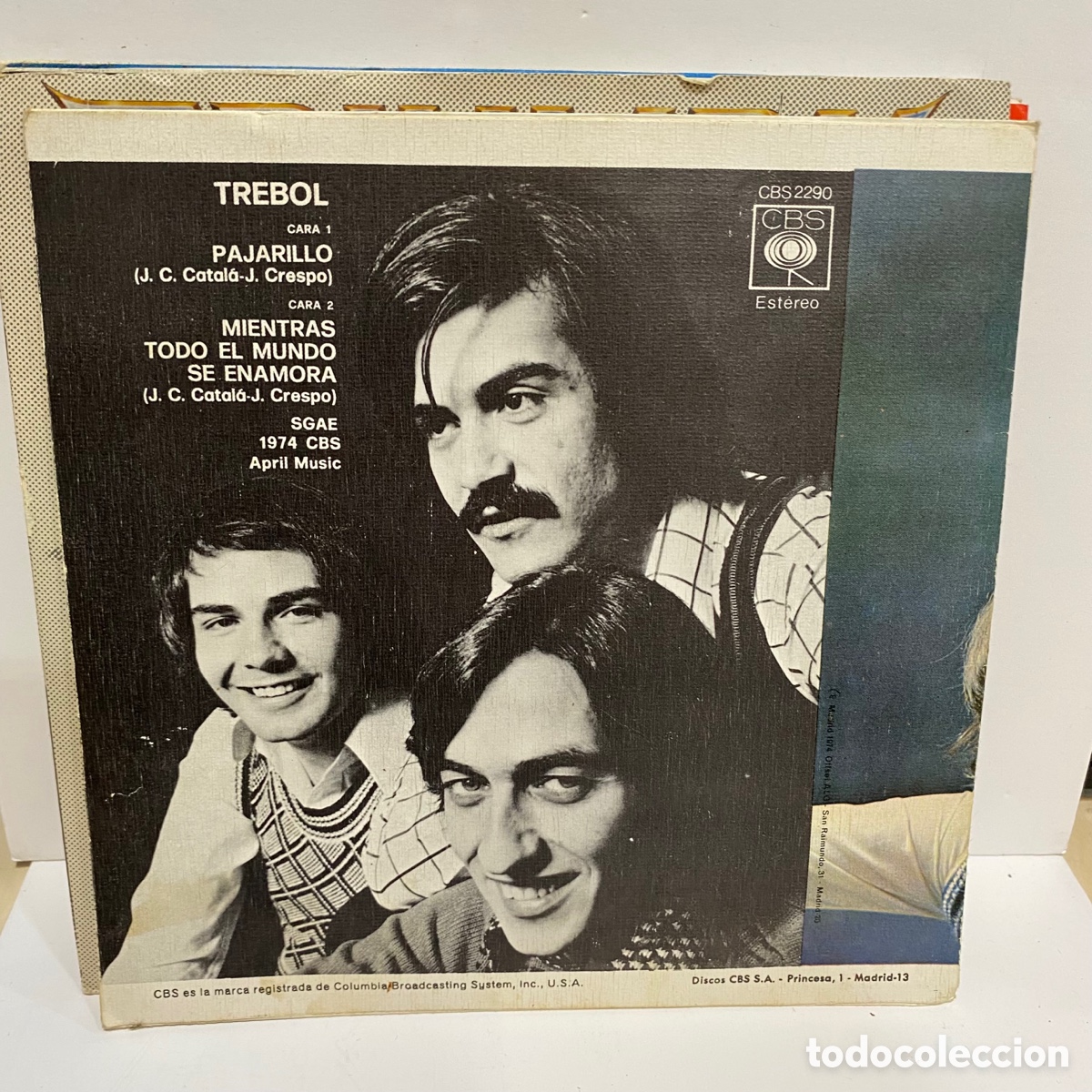 Discos de vinilo: Tr&eacute;bol - Pajarillo (7&rdquo;, Single) - Foto 2