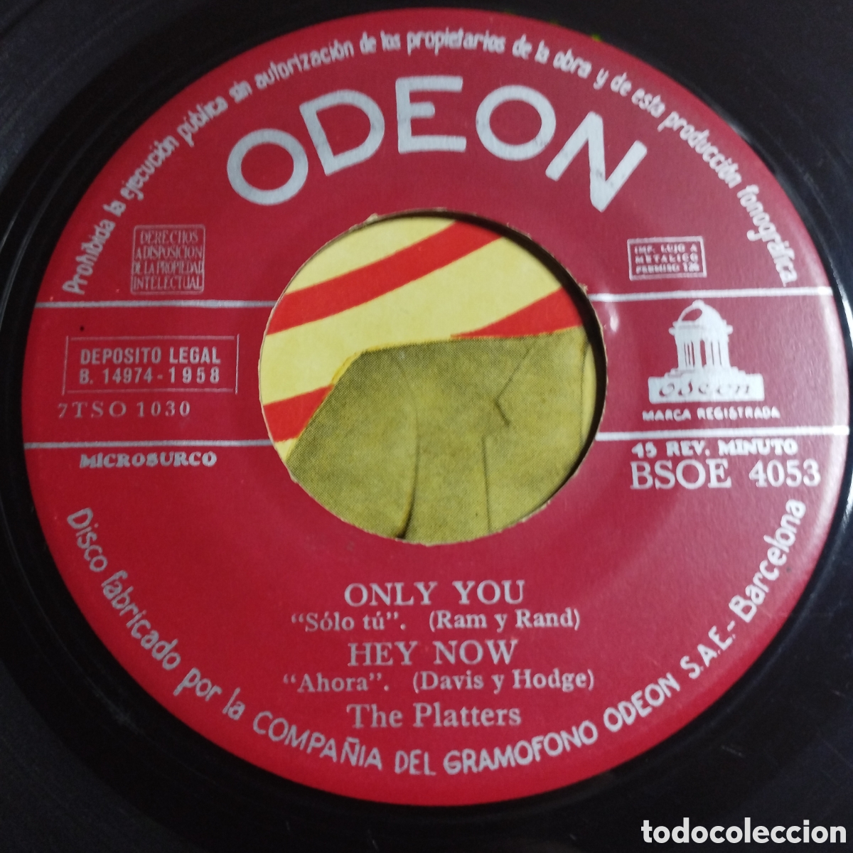 Discos de vinilo: EP 7&rdquo; The Platters 1958 Only you + 3. - Foto 3