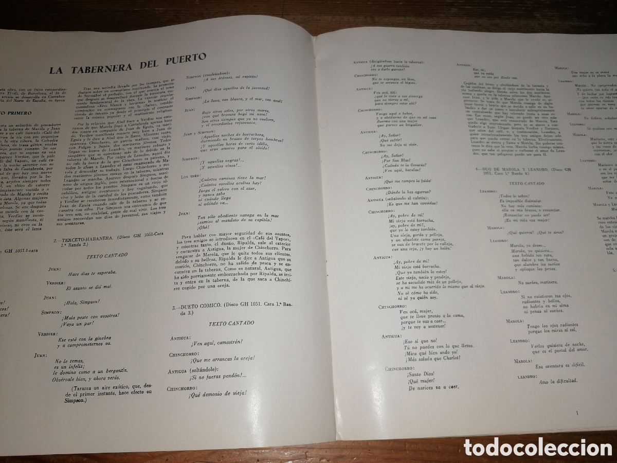 Discos de vinilo: LA TABERNA DEL PUERTO - Pablo Sorozabal - Foto 6