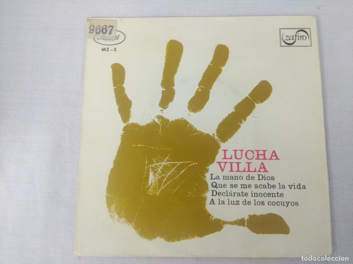 Discos de vinilo: LUCHA VILLA/LA MANO DE DIOS/SINGLE PROMOCIONAL. - Foto 1