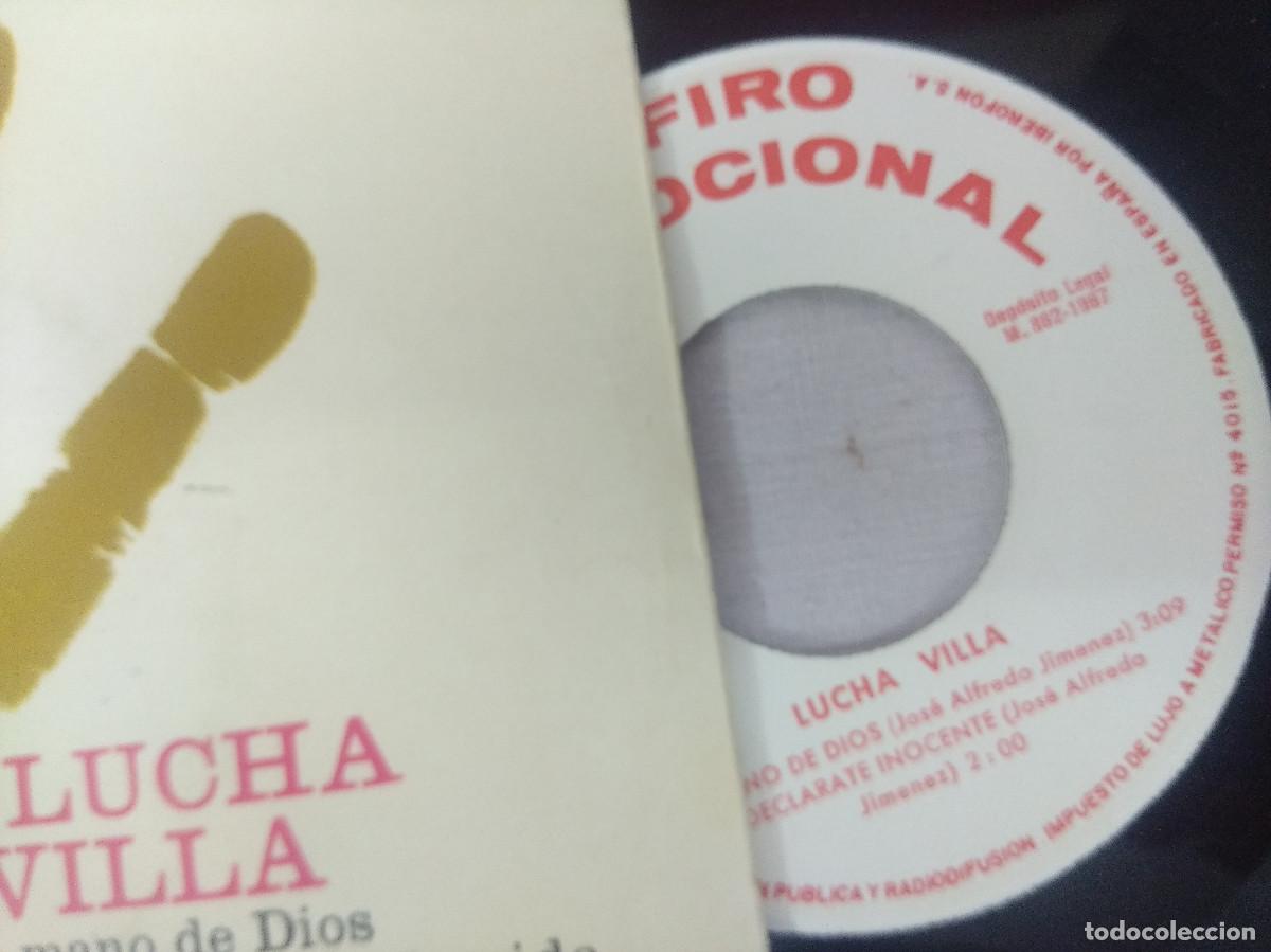 Discos de vinilo: LUCHA VILLA/LA MANO DE DIOS/SINGLE PROMOCIONAL. - Foto 2