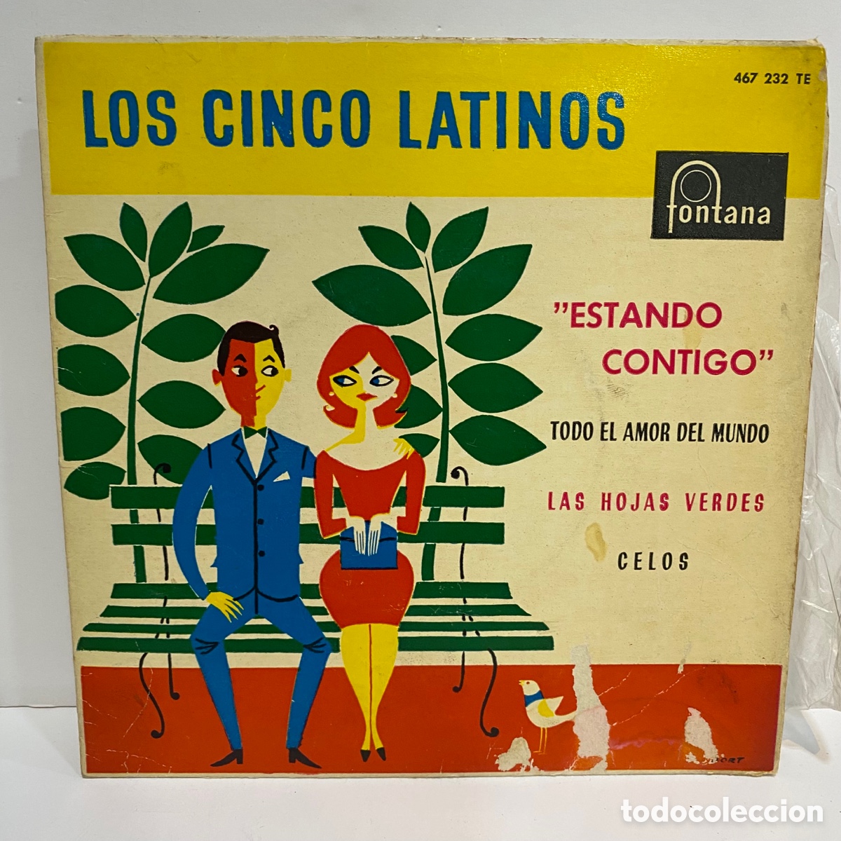 Discos de vinilo: Los Cinco Latinos - Estando Contigo (7&rdquo;, EP) - Foto 1