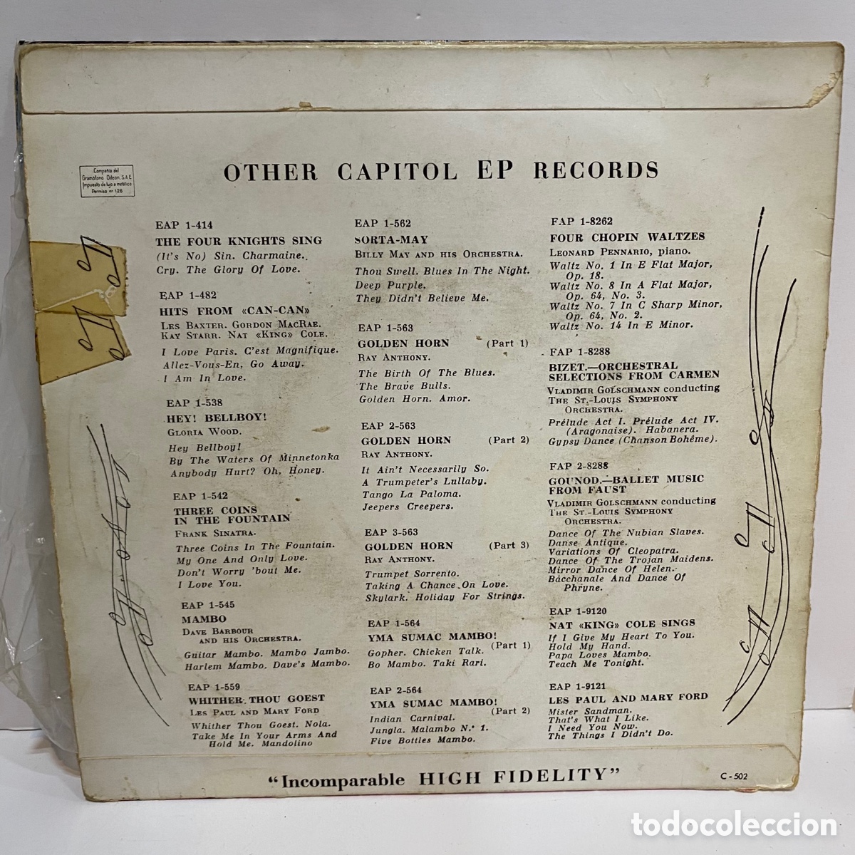Discos de vinilo: Hits From Can-Can (7&rdquo;, EP) - Foto 2