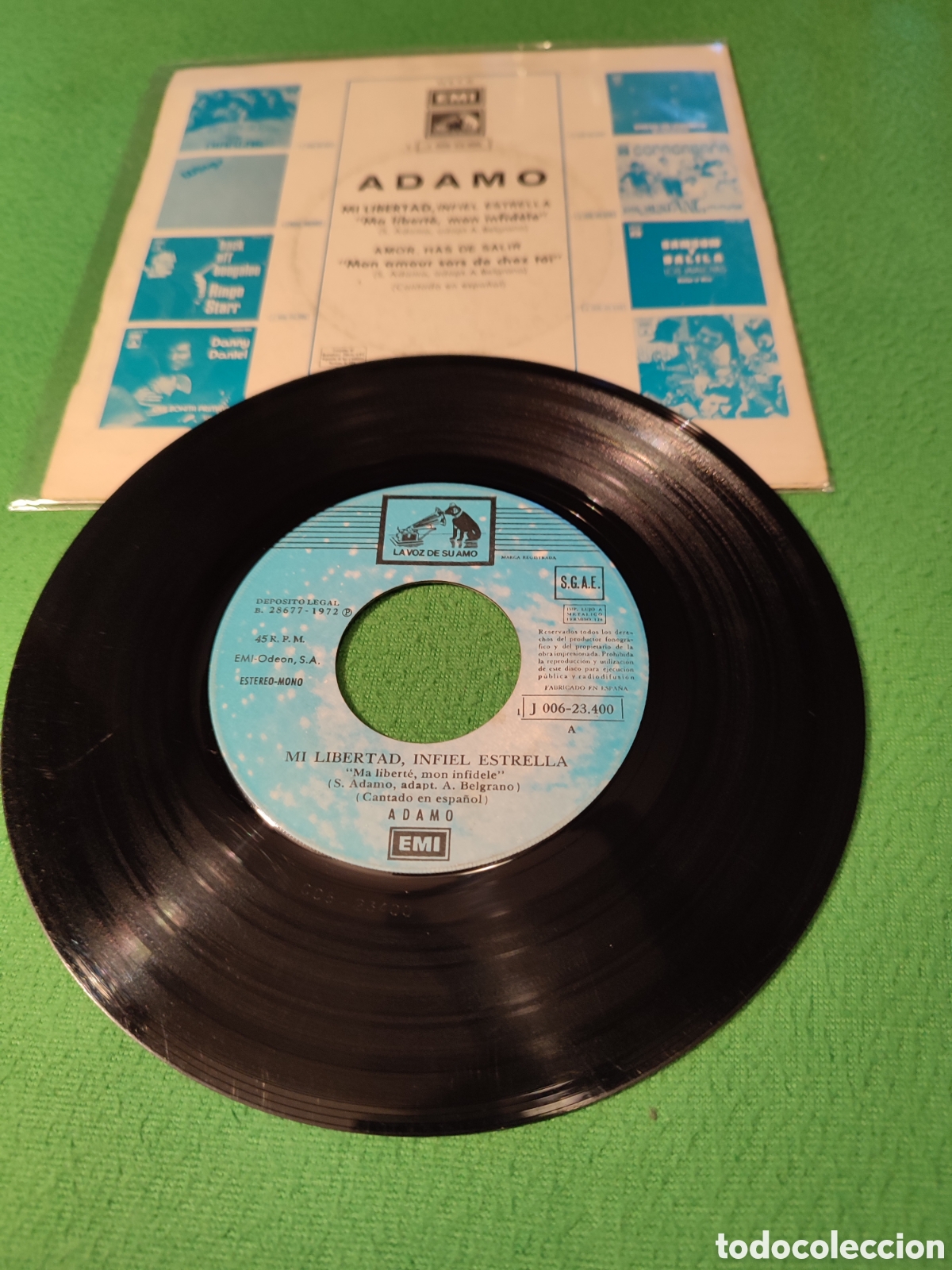 Discos de vinilo: Adamo - Mi libertad, infiel estrella - Foto 2
