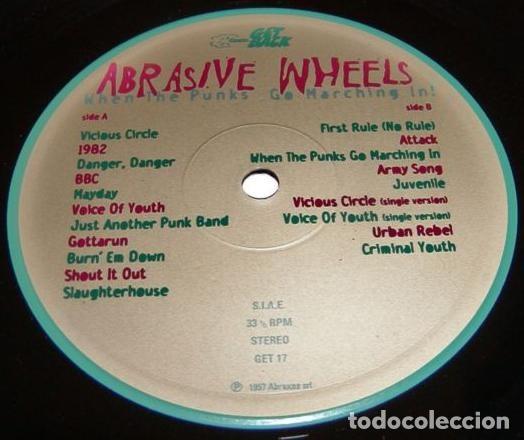 Discos de vinilo: Abrasive Wheels &lrm;&ndash; When The Punks Go Marching In - LP - 1997 - Get Back &lrm;&ndash; GET17 - Foto 3