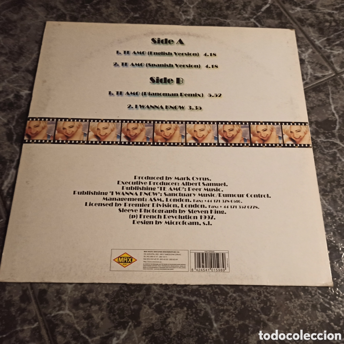 Discos de vinilo: Nicki French - Te Amo (12&rdquo;, Maxi) - Foto 2