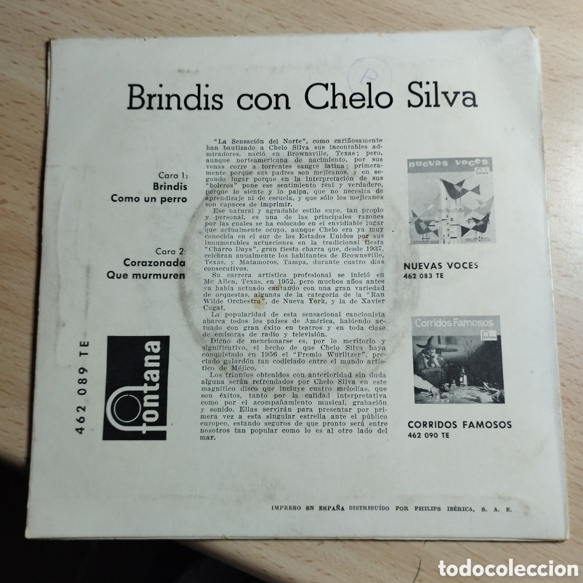 Discos de vinilo: EP 7&rdquo; Chelo Silva 1958 Brindis + 3. - Foto 2
