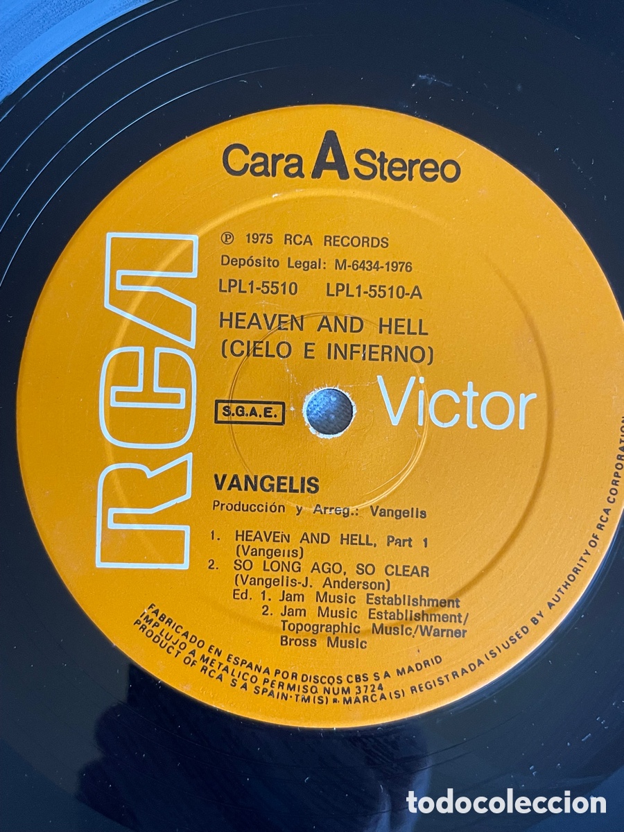 Discos de vinilo: VANGELIS - Heaven and Hell / LP - Foto 9