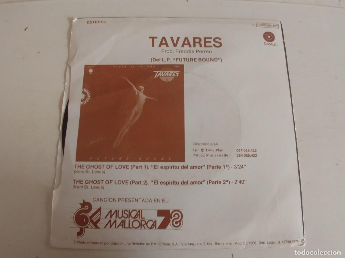 Discos de vinilo: TAVARES-SINGLE EL ESPIRITU DEL AMOR - Foto 2