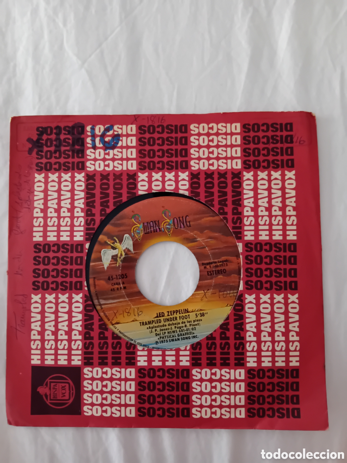Discos de vinilo: LED ZEPPELIN. TRAMPLED UNDER FOOT - Foto 1