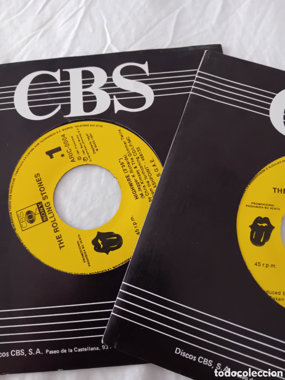 Discos de vinilo: DOS COPIAS DE THE ROLLING STONES. HIGHWIRE - Foto 2