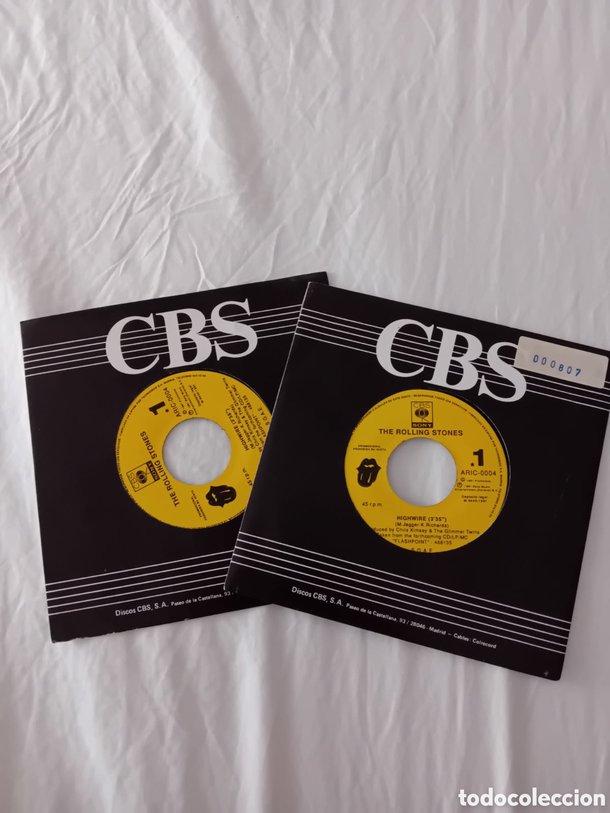 Discos de vinilo: DOS COPIAS DE THE ROLLING STONES. HIGHWIRE - Foto 1