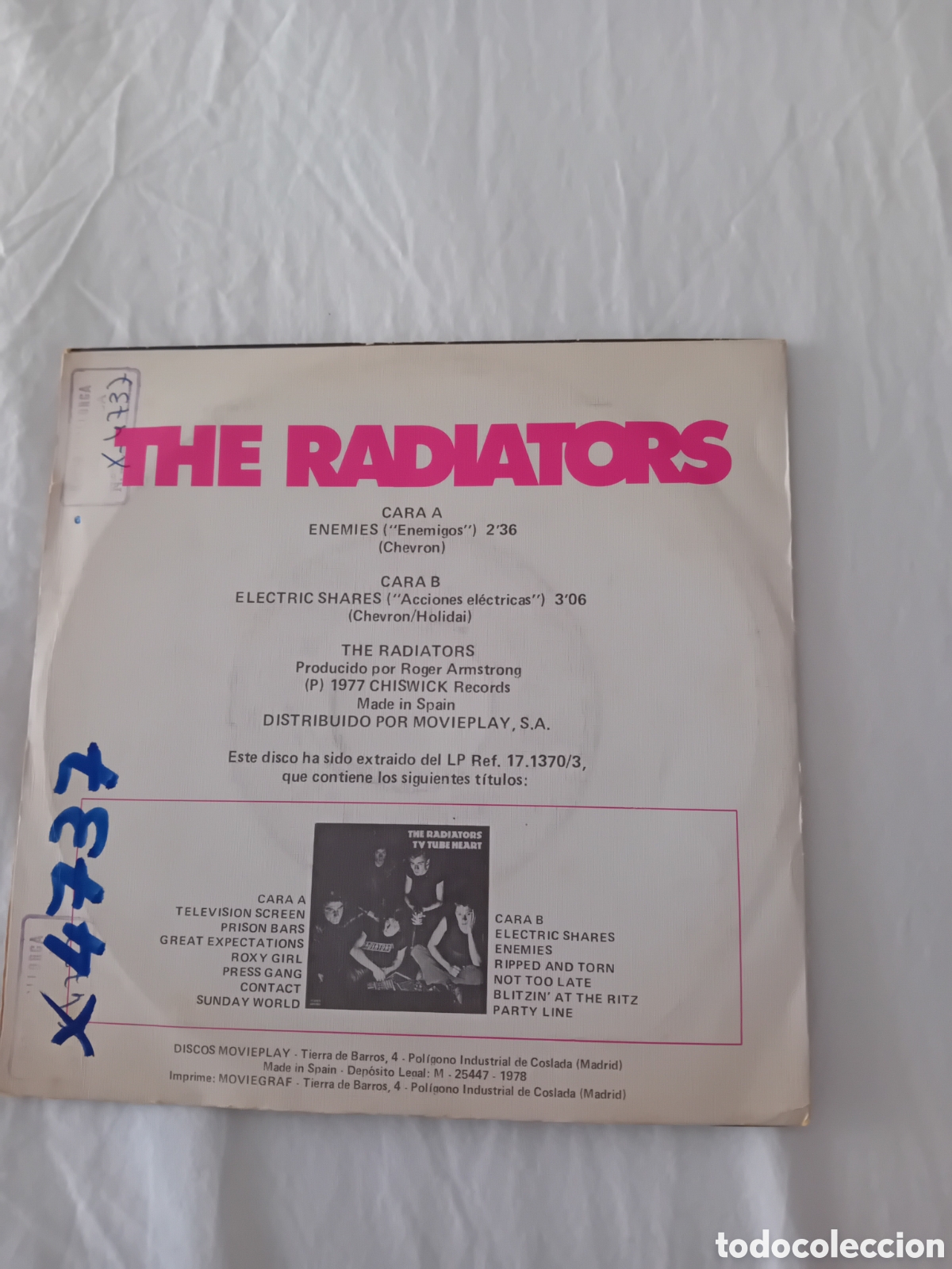 Discos de vinilo: THE RADIATORS. ENEMIGOS. ENEMIES - Foto 2