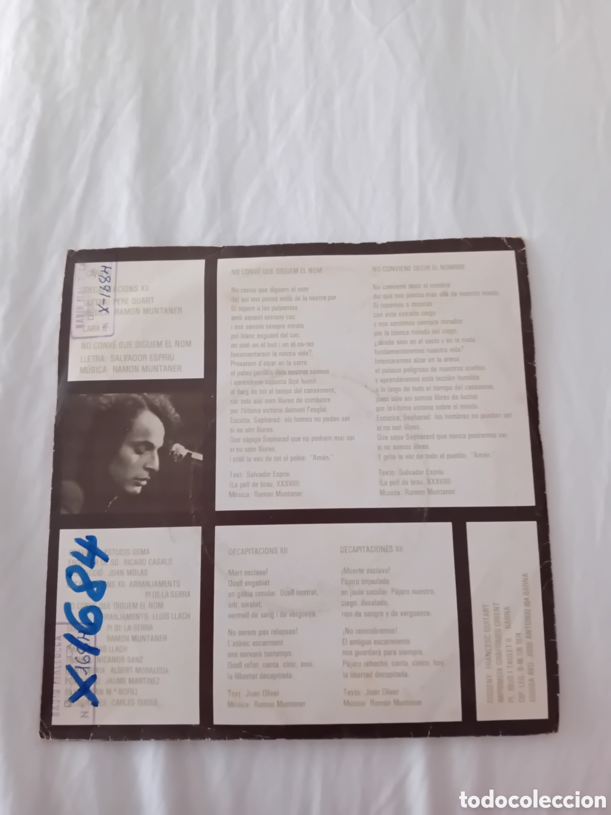 Discos de vinilo: RAMON MUNTANER. NO CONVE QUE DIGUEM EL NOM - Foto 2