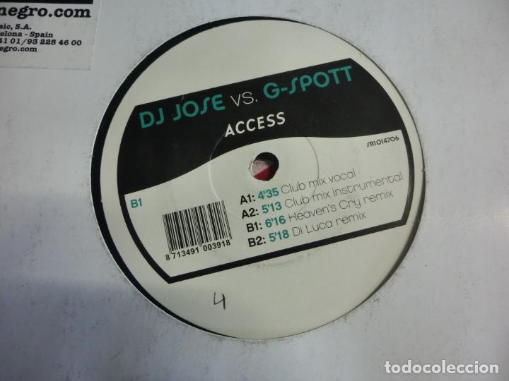 Discos de vinilo: DJ JOSE vs G-SPOTT / ACCESS - Foto 2