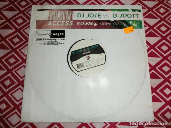 Discos de vinilo: DJ JOSE vs G-SPOTT / ACCESS - Foto 1