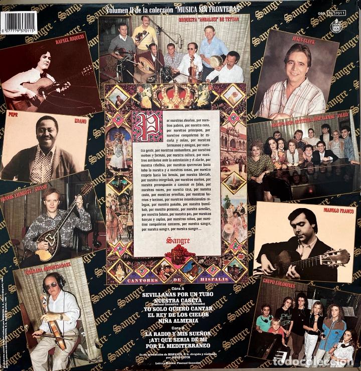 Discos de vinilo: CANTORES DE HISPALIS, SANGRE. LP CON LIBRETO LETRAS - Foto 2