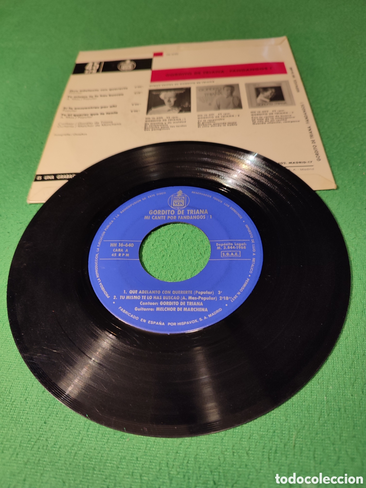 Discos de vinilo: Gordito de Triana - Que adelanto con quererte+ 3 - Foto 2