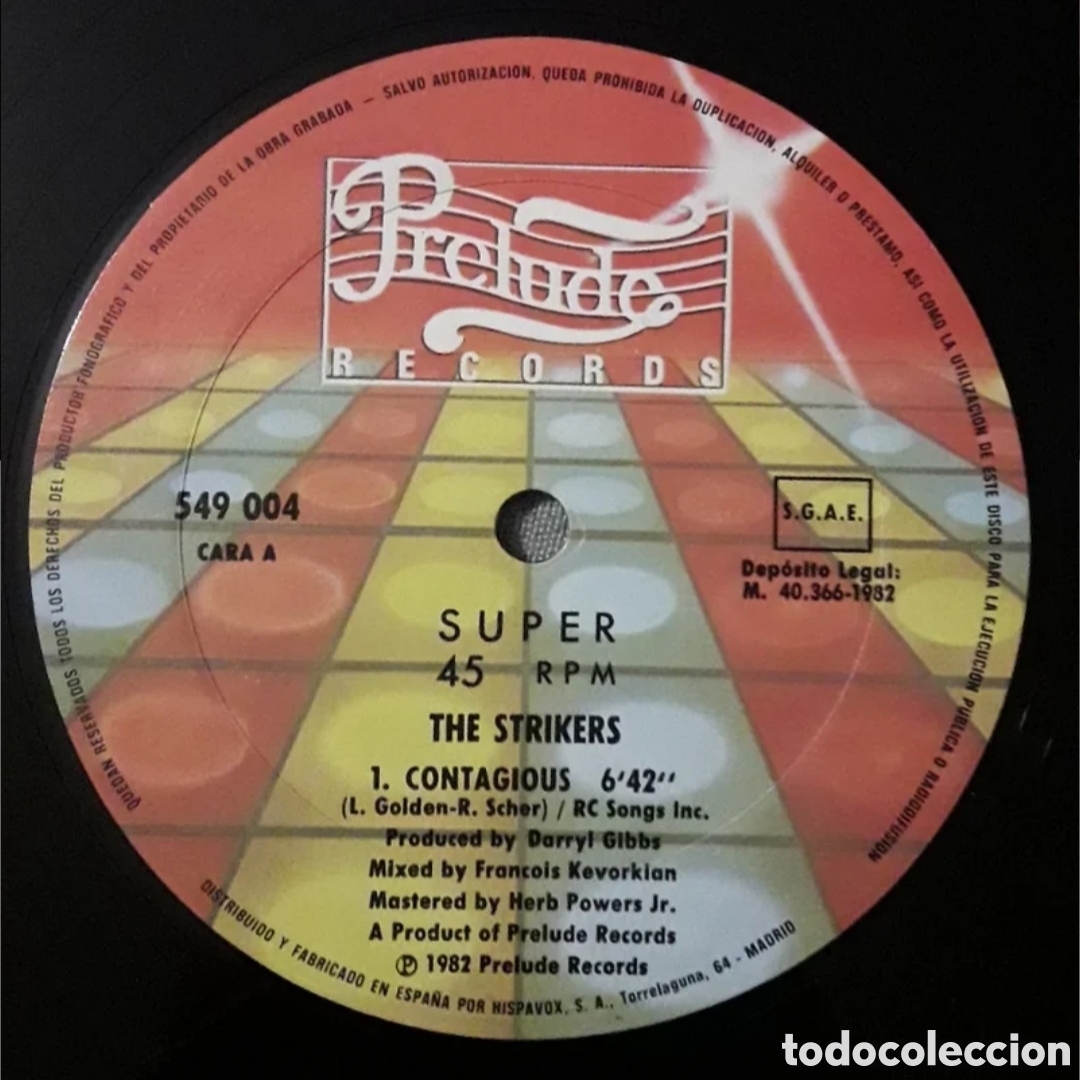 Discos de vinilo: Maxi single The Strikers. Contagious - Foto 3