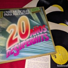Discos de vinilo: 20 AÑOS DE SUPER HITS JOYAS MUSICALES 3LP 1983 LEVANTE BOX CAJA SPAIN MIGUEL RIOS+BRAVOS+PECOS+BOSE