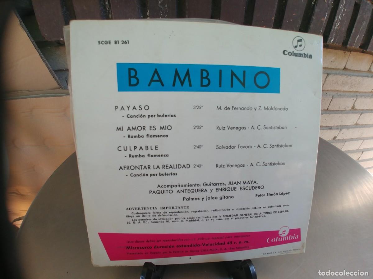 Discos de vinilo: BAMBINO-EP PAYASO +3 - Foto 2