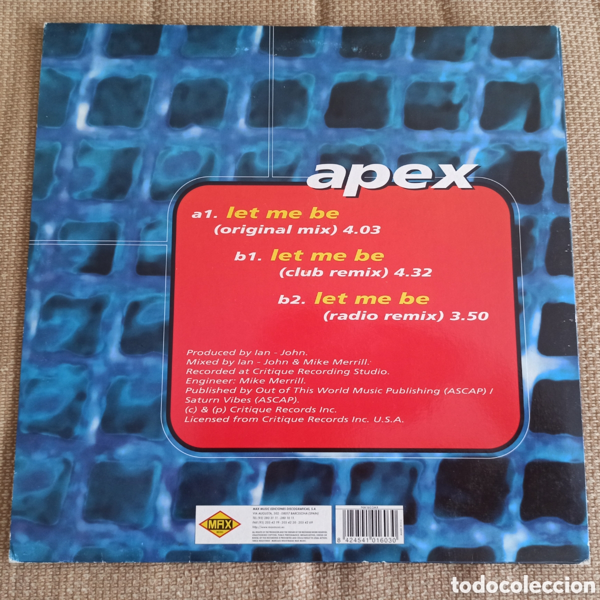 Discos de vinilo: Apex - Let Me Be (12&rdquo;) - Foto 2