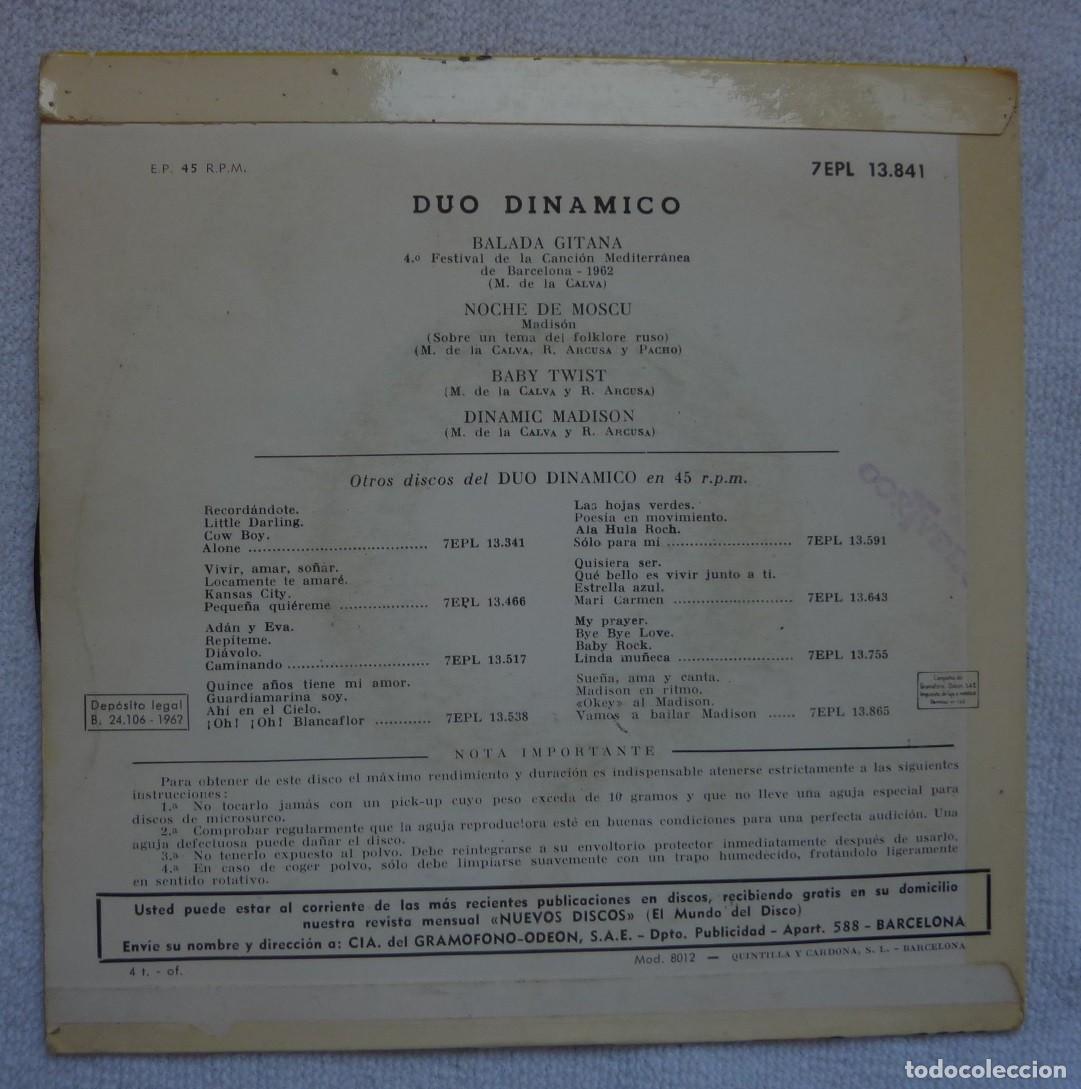Discos de vinilo: DUO DINAMICO // BALADA GITANA+3 // 1962 // EP - Foto 2