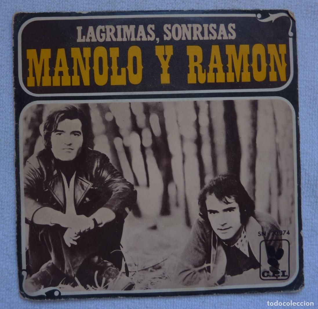 Discos de vinilo: MANOLO Y RAMON // LAGRIMAS , SONRISAS // 1970 // SINGLE - Foto 1