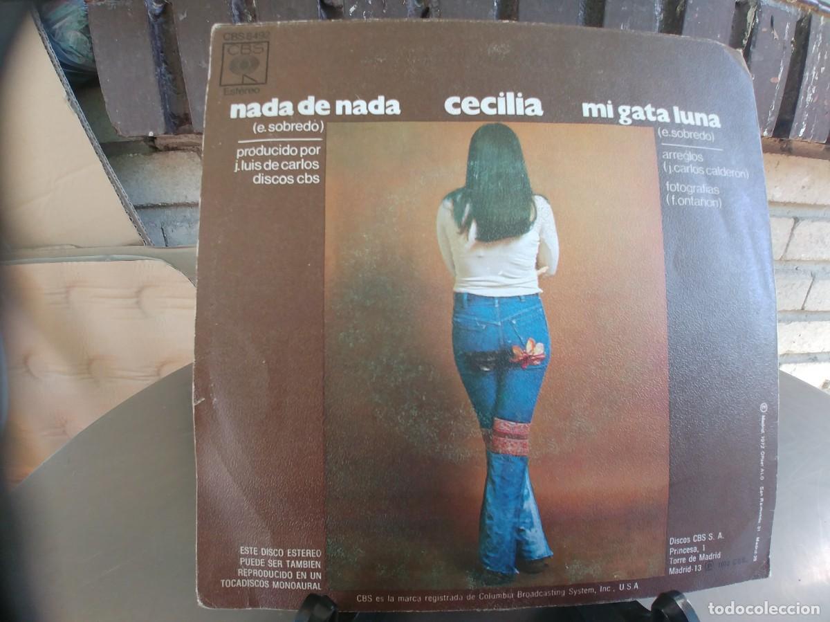 Discos de vinilo: CECILIA-SINGLE NADA DE NADA - Foto 2