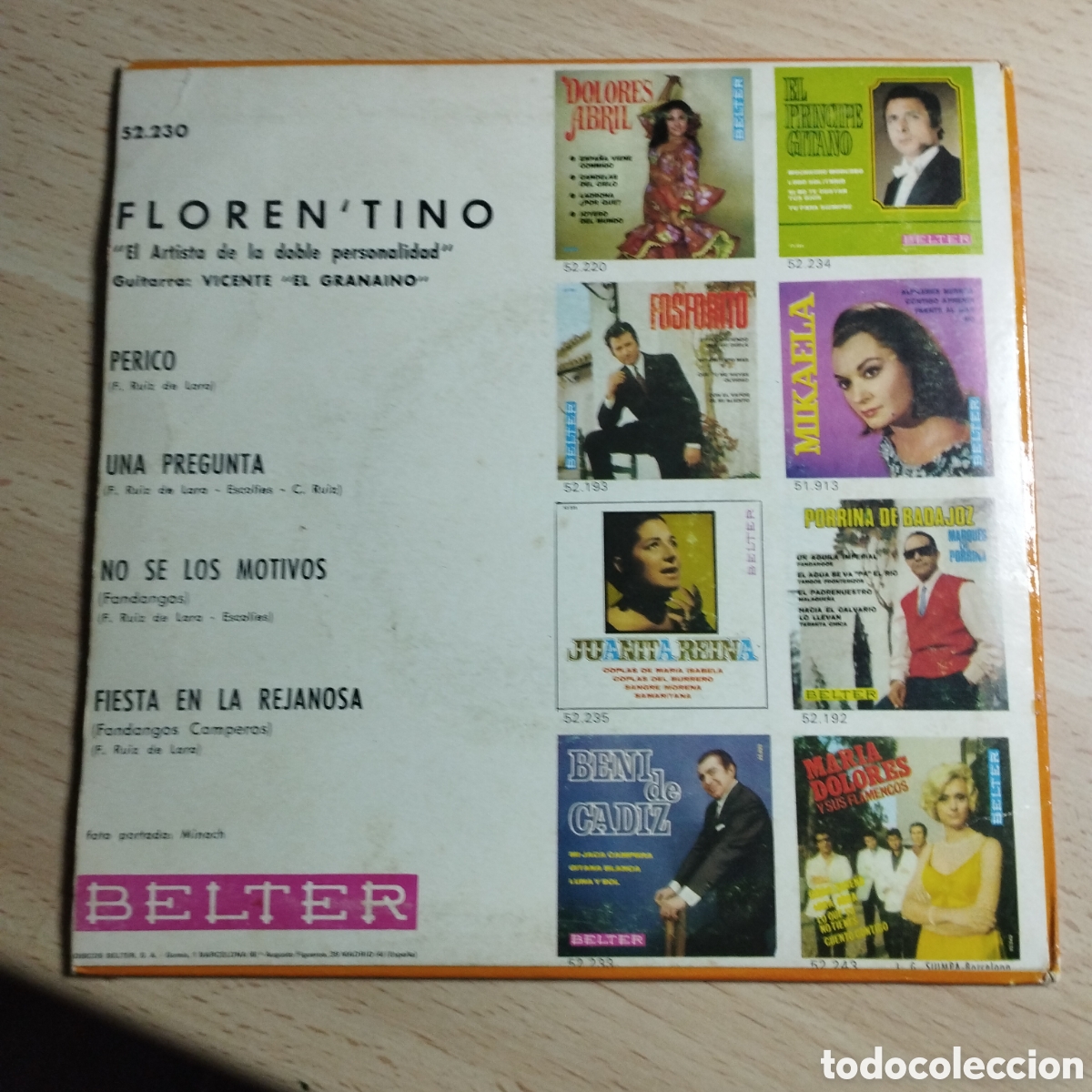Discos de vinilo: EP 7 FlorenTino 1968 Perico + 3. - Foto 2