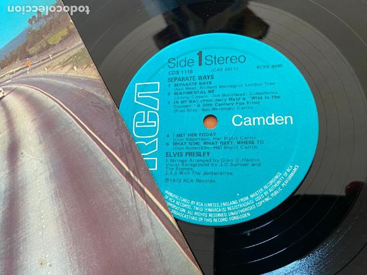 Discos de vinilo: ELVIS PRESLEY (SEPARATE WAYS) LP UK (B-42) - Foto 2