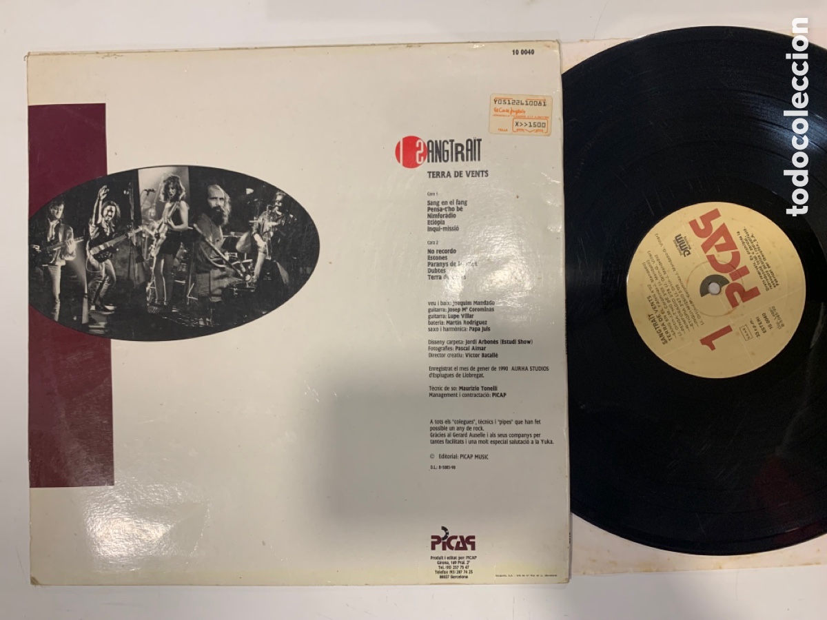 Discos de vinilo: Lp sangtrait terra de vents de 1990 - Foto 2