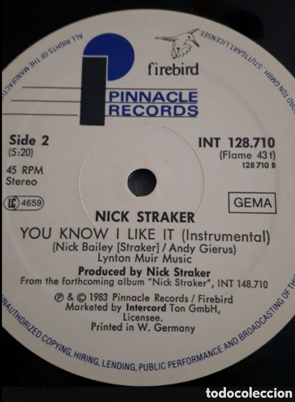 Discos de vinilo: Maxi single Nick Straker. You Know I Like It - Foto 4