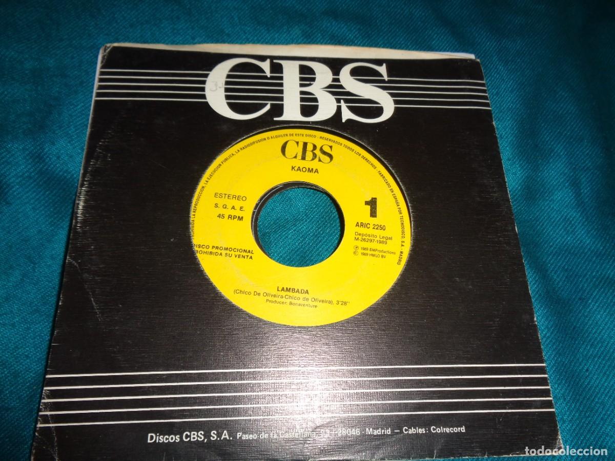 Discos de vinilo: KAOMA. LAMBADA. DISCO PROMOCIONAL. CBS, 1989. (#) - Foto 1