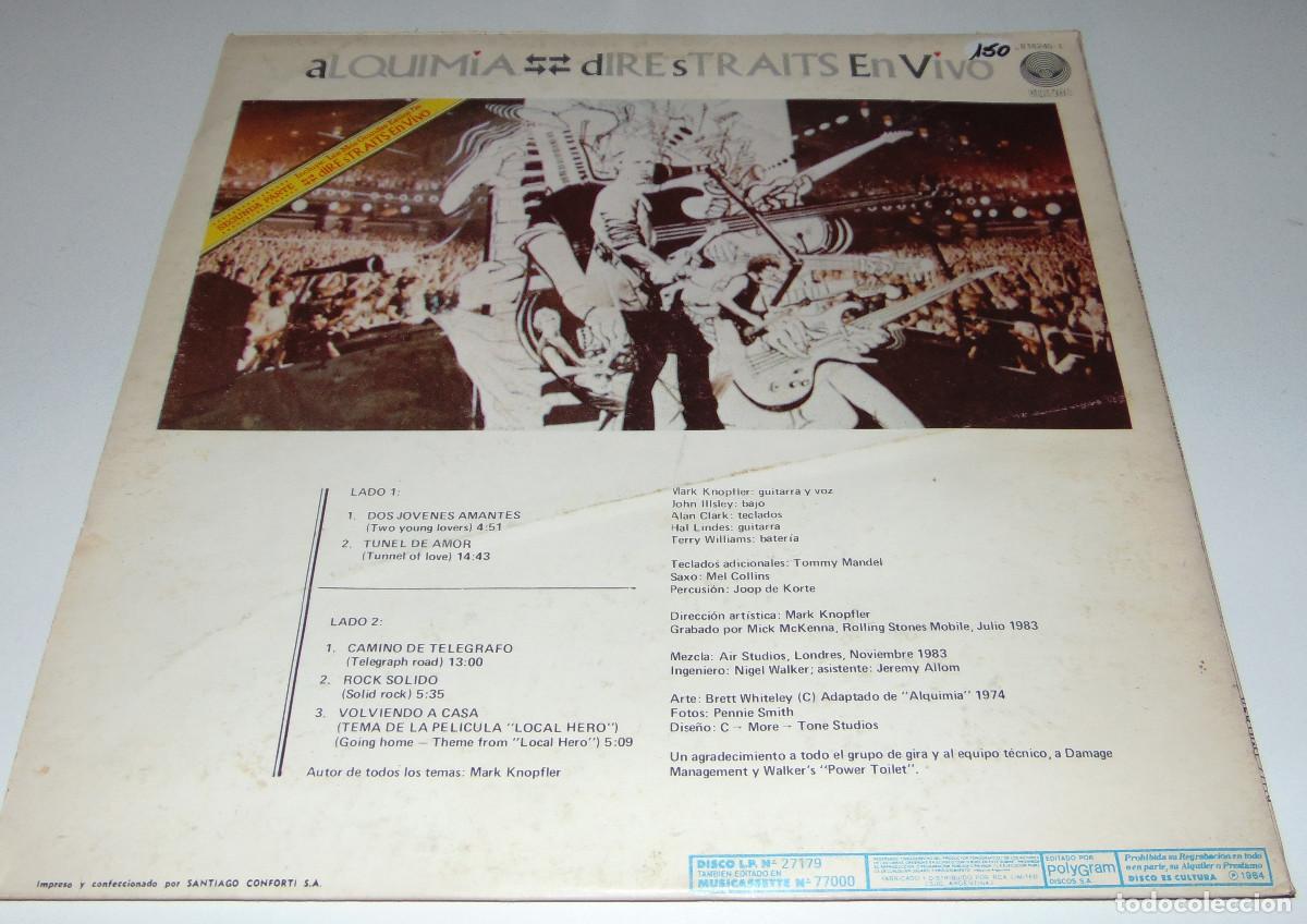 Discos de vinilo: DIRE STRAITS - ALCHEMY 2a. parte - RARO LP ARGENTINO - - Foto 6