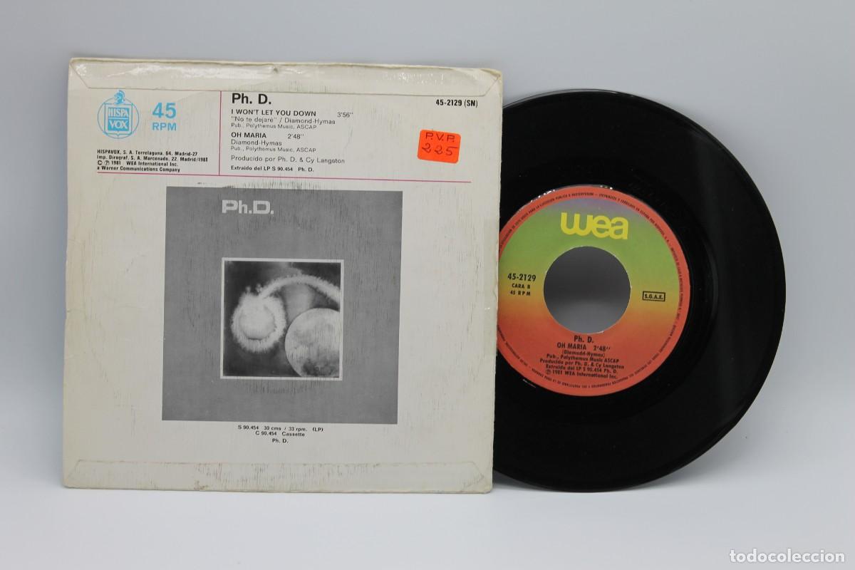 Discos de vinilo: Ph.D I WONT LETYOU DOWN SINGLE MADE IN SPIN 1981 - Foto 2