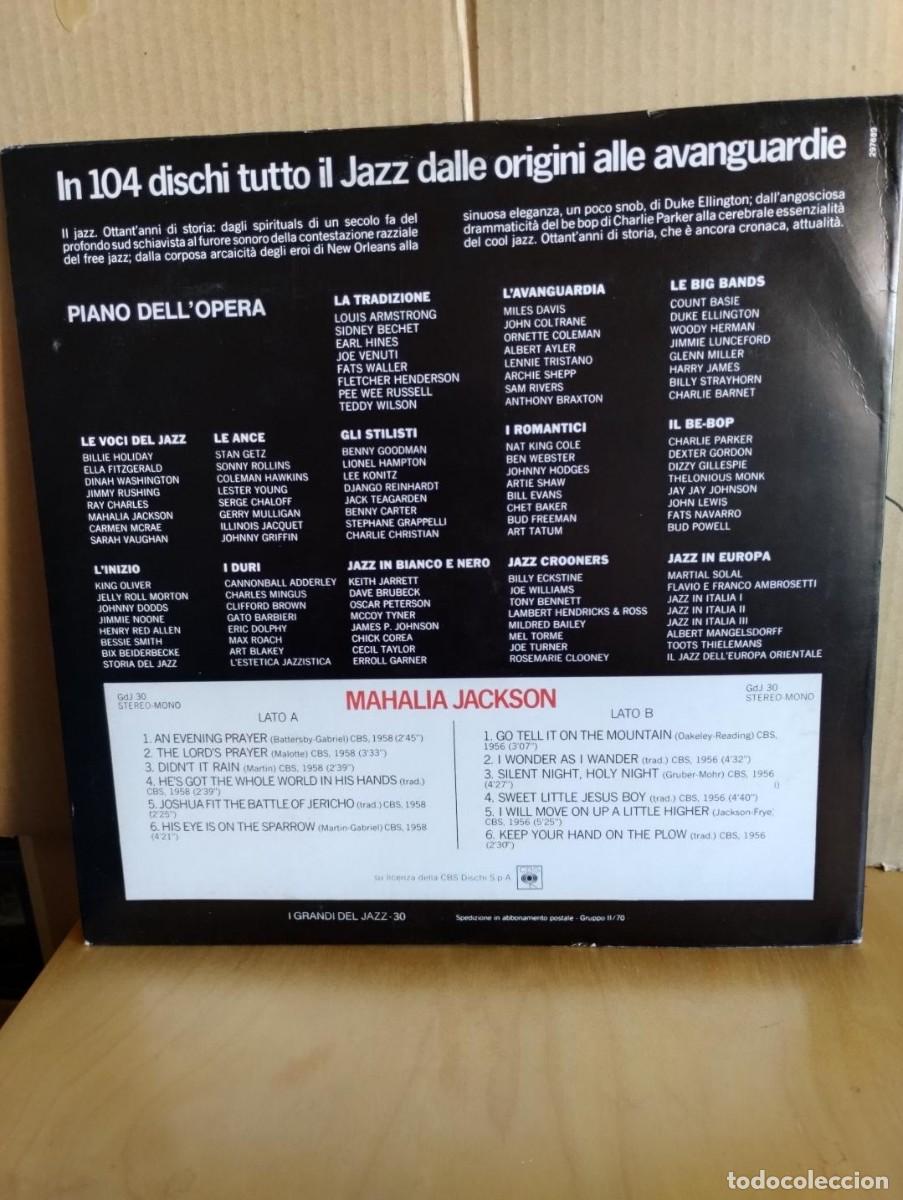 Discos de vinilo: MAHALIA JACKSON ---- I GRANDI DEL JAZZ - Foto 2