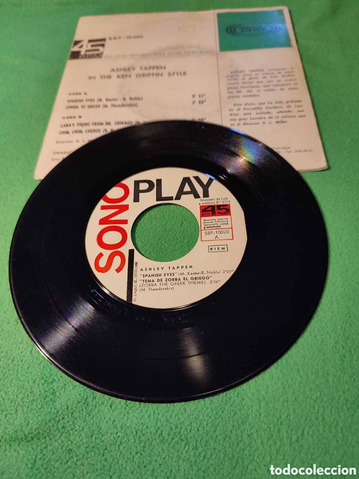 Discos de vinilo: Ken Griffin - &Eacute;xitos 1966 Spanish eyes + 3 - Foto 3