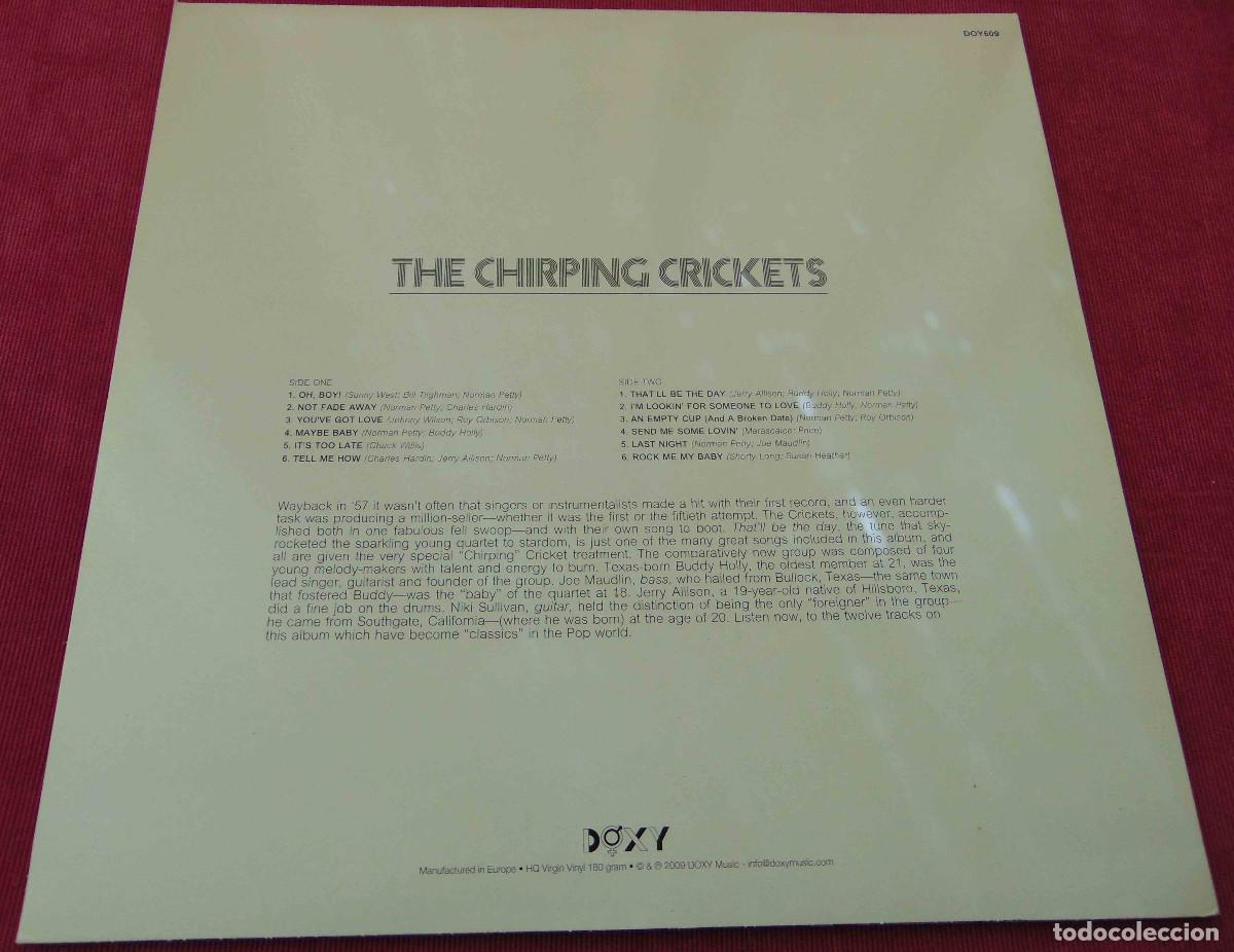 Discos de vinilo: The Crickets &ndash; The &rdquo;Chirping&rdquo; Crickets - LP RE DOXY 2009 - Foto 3