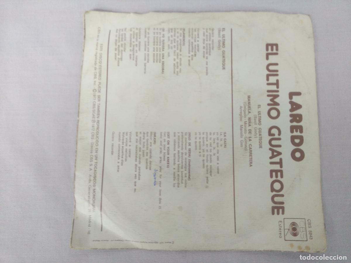 Discos de vinilo: LAREDO/EL ULTIMO GUATEQUE/SINGLE TEMA DE LA PELICULA. - Foto 3