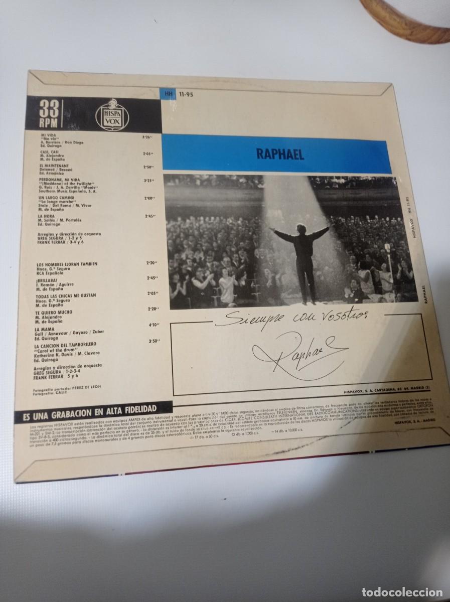 Discos de vinilo: Antiguo LP de Raphael buen estado - Foto 2