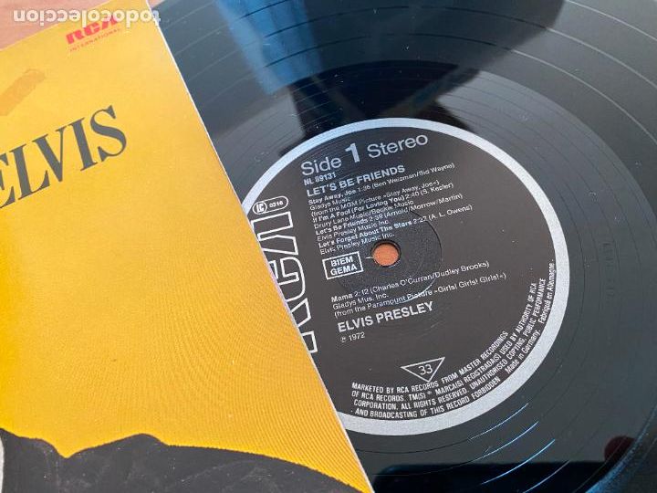 Discos de vinilo: ELVIS PRESLEY (LETS BE FRIENDS) LP (B-42) - Foto 2