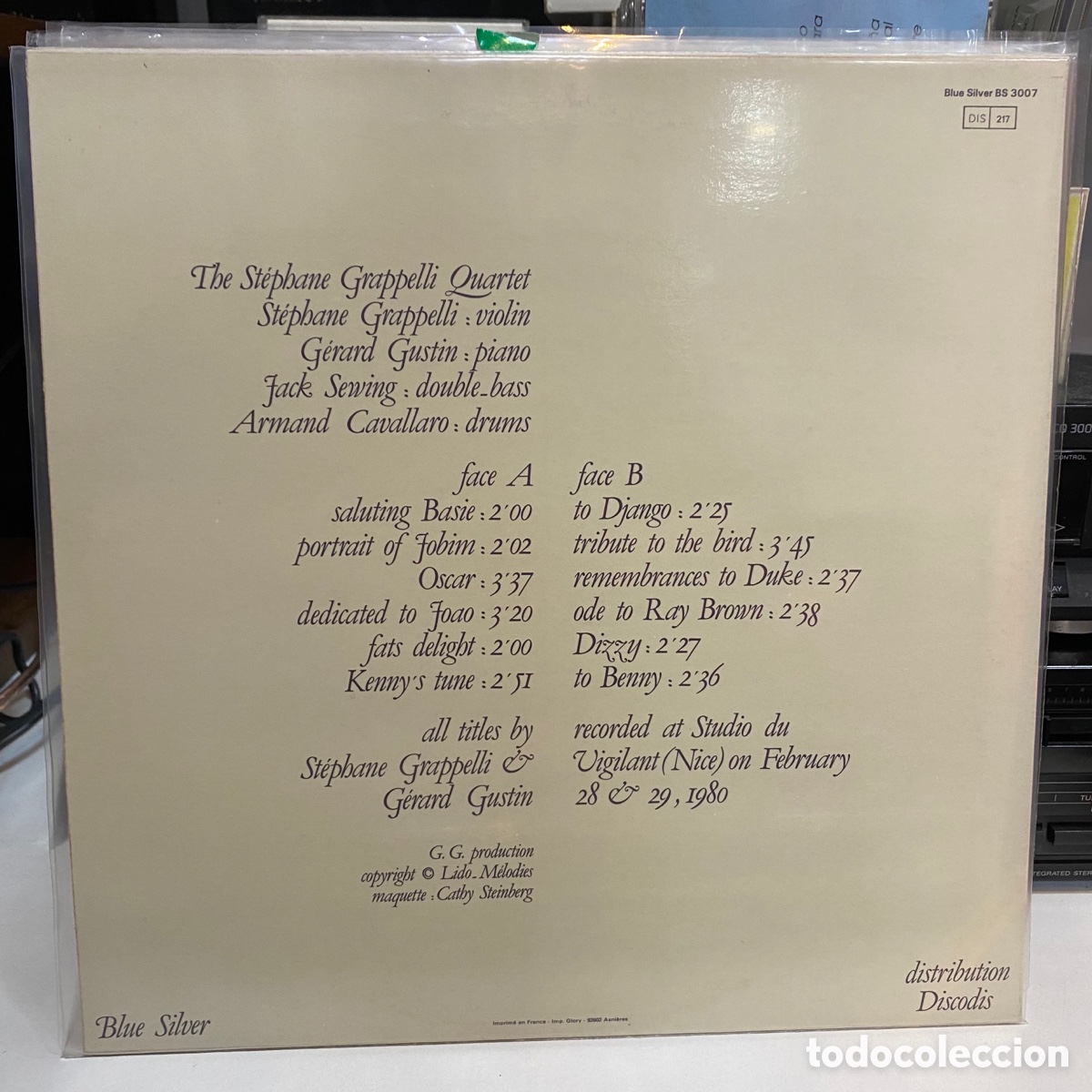 Discos de vinilo: St&eacute;phane Grappelli - Tribute To (LP) - Foto 2