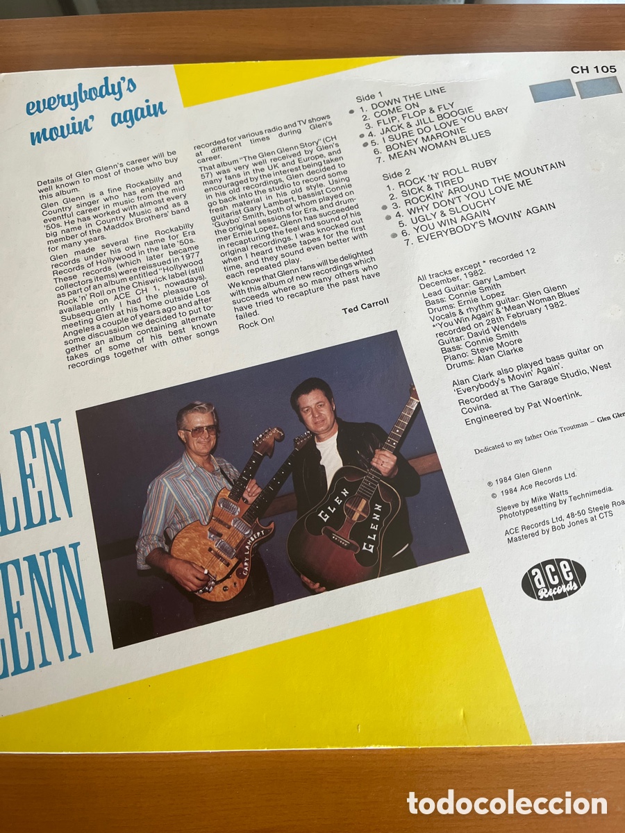 Discos de vinilo: Glen Glenn - Everybody Movin Again - Foto 2