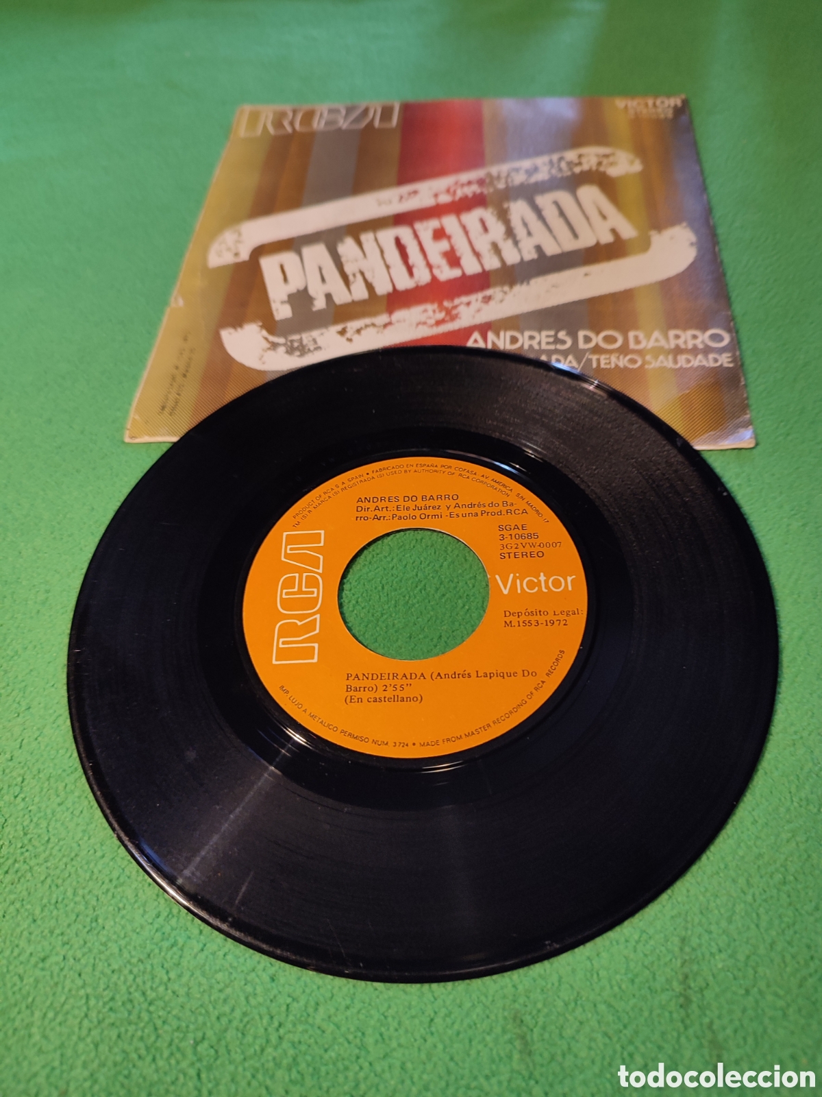 Discos de vinilo: Andr&eacute;s do Barro - Pandeirada en castellano - Foto 2