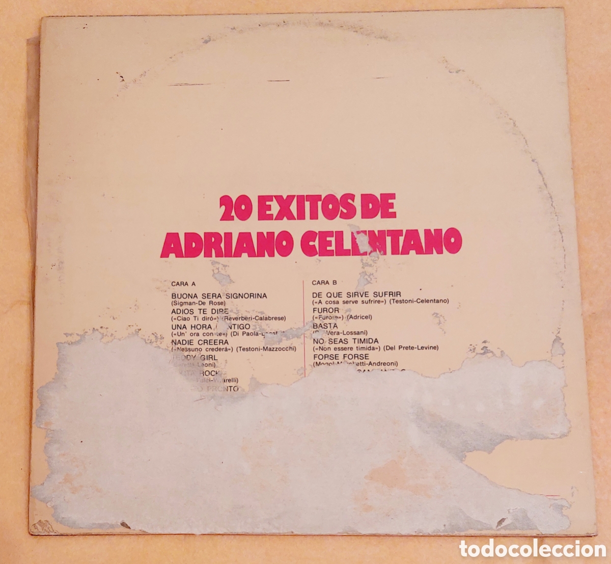 Discos de vinilo: VINILO 20 EXITOS DE ADRIANO CELENTANO - Foto 2